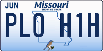 MO license plate PL0H1H