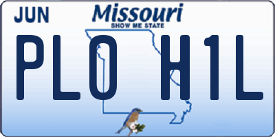 MO license plate PL0H1L