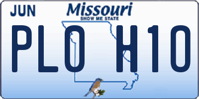 MO license plate PL0H1O