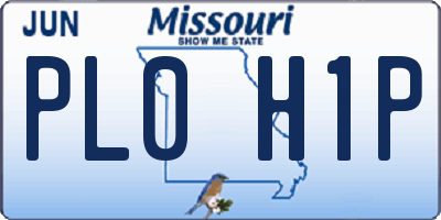 MO license plate PL0H1P