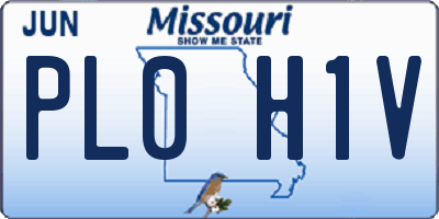 MO license plate PL0H1V