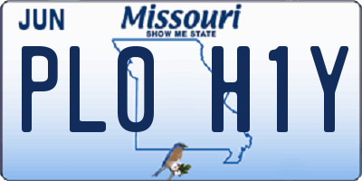 MO license plate PL0H1Y