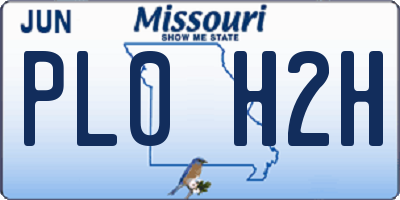 MO license plate PL0H2H