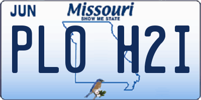 MO license plate PL0H2I