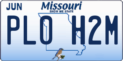 MO license plate PL0H2M