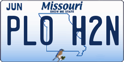 MO license plate PL0H2N