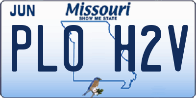 MO license plate PL0H2V