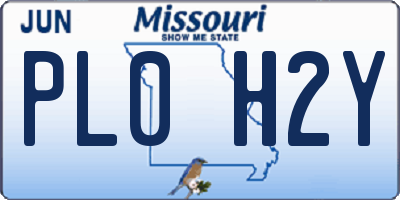 MO license plate PL0H2Y