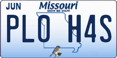 MO license plate PL0H4S