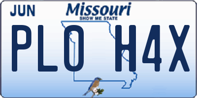 MO license plate PL0H4X