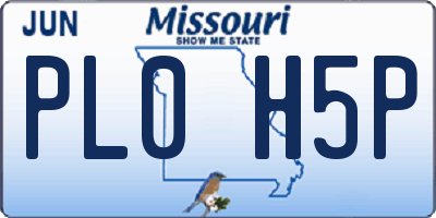 MO license plate PL0H5P