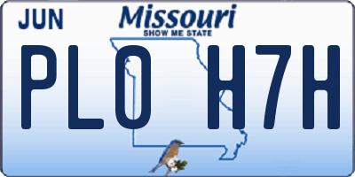 MO license plate PL0H7H