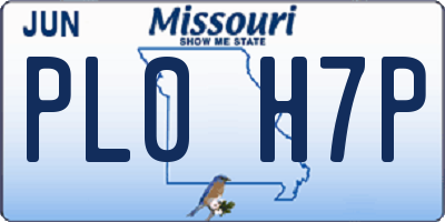 MO license plate PL0H7P