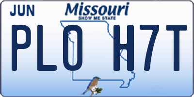 MO license plate PL0H7T