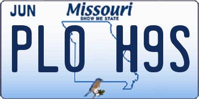 MO license plate PL0H9S