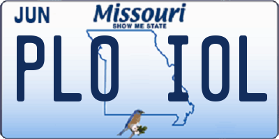 MO license plate PL0I0L