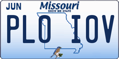 MO license plate PL0I0V