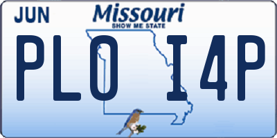 MO license plate PL0I4P