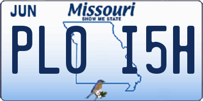 MO license plate PL0I5H