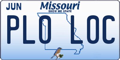 MO license plate PL0L0C