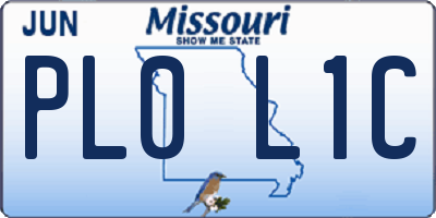 MO license plate PL0L1C