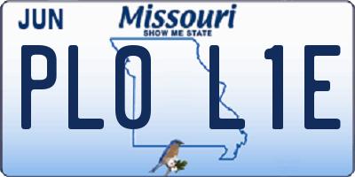 MO license plate PL0L1E
