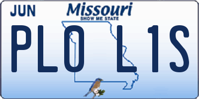 MO license plate PL0L1S