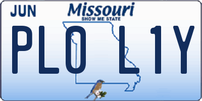 MO license plate PL0L1Y