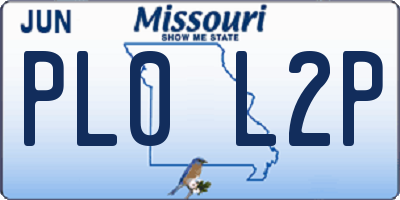MO license plate PL0L2P