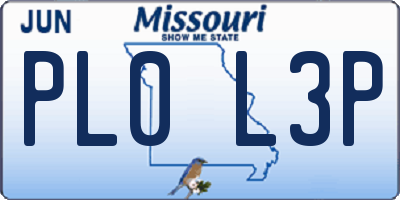 MO license plate PL0L3P