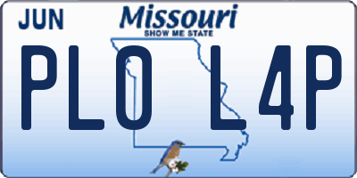 MO license plate PL0L4P