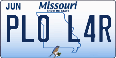 MO license plate PL0L4R