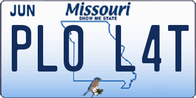 MO license plate PL0L4T