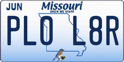 MO license plate PL0L8R