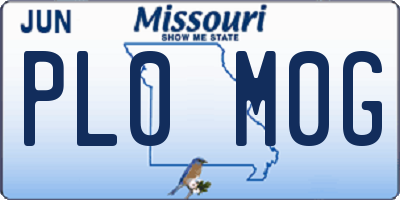 MO license plate PL0M0G