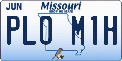 MO license plate PL0M1H