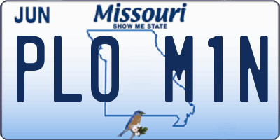 MO license plate PL0M1N