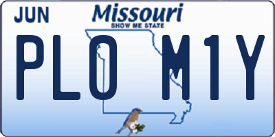 MO license plate PL0M1Y