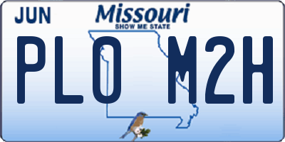 MO license plate PL0M2H