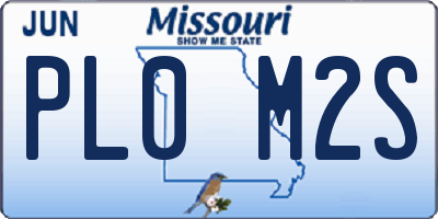 MO license plate PL0M2S