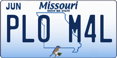 MO license plate PL0M4L