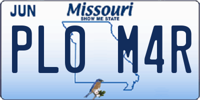 MO license plate PL0M4R