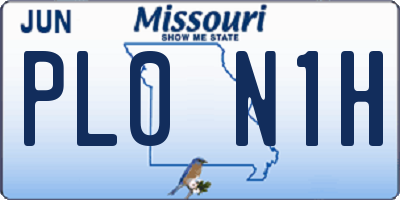 MO license plate PL0N1H