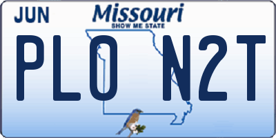 MO license plate PL0N2T