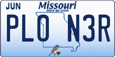MO license plate PL0N3R
