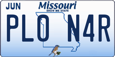 MO license plate PL0N4R