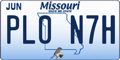 MO license plate PL0N7H