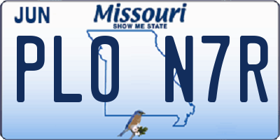 MO license plate PL0N7R
