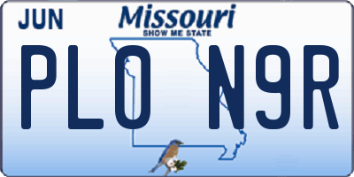 MO license plate PL0N9R