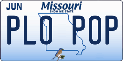 MO license plate PL0P0P